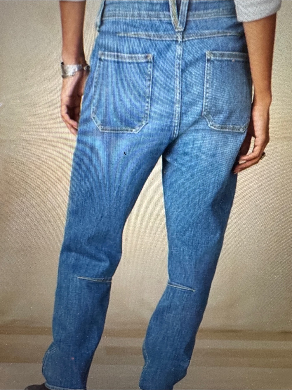 Sundance Agnes Denim Relaxed Patch-Pocket Jeans in Blue-NWT - Picture 5 of 7